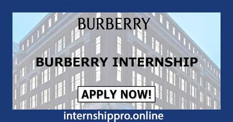 burberry internship new york|burberry summer internship.